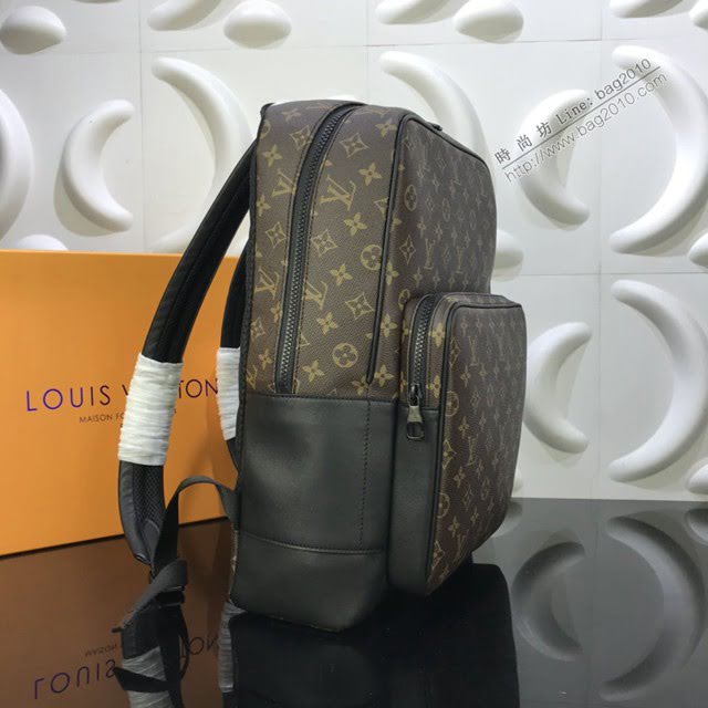 LV包包 LV新款雙肩包 M45335 LV老花配皮背包 LV男士新款後背包  ydh3716